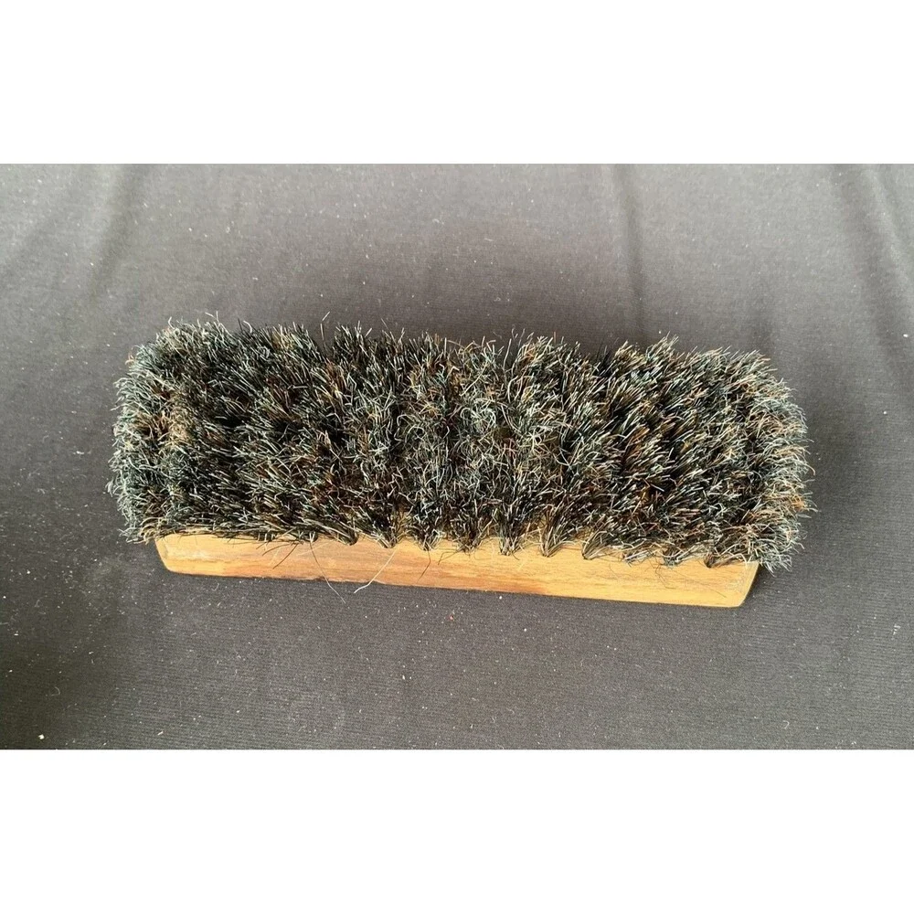Vintage Griffin Shinemaster and Oxco Horse Hair Shoe Shining Brushes Wood Handle